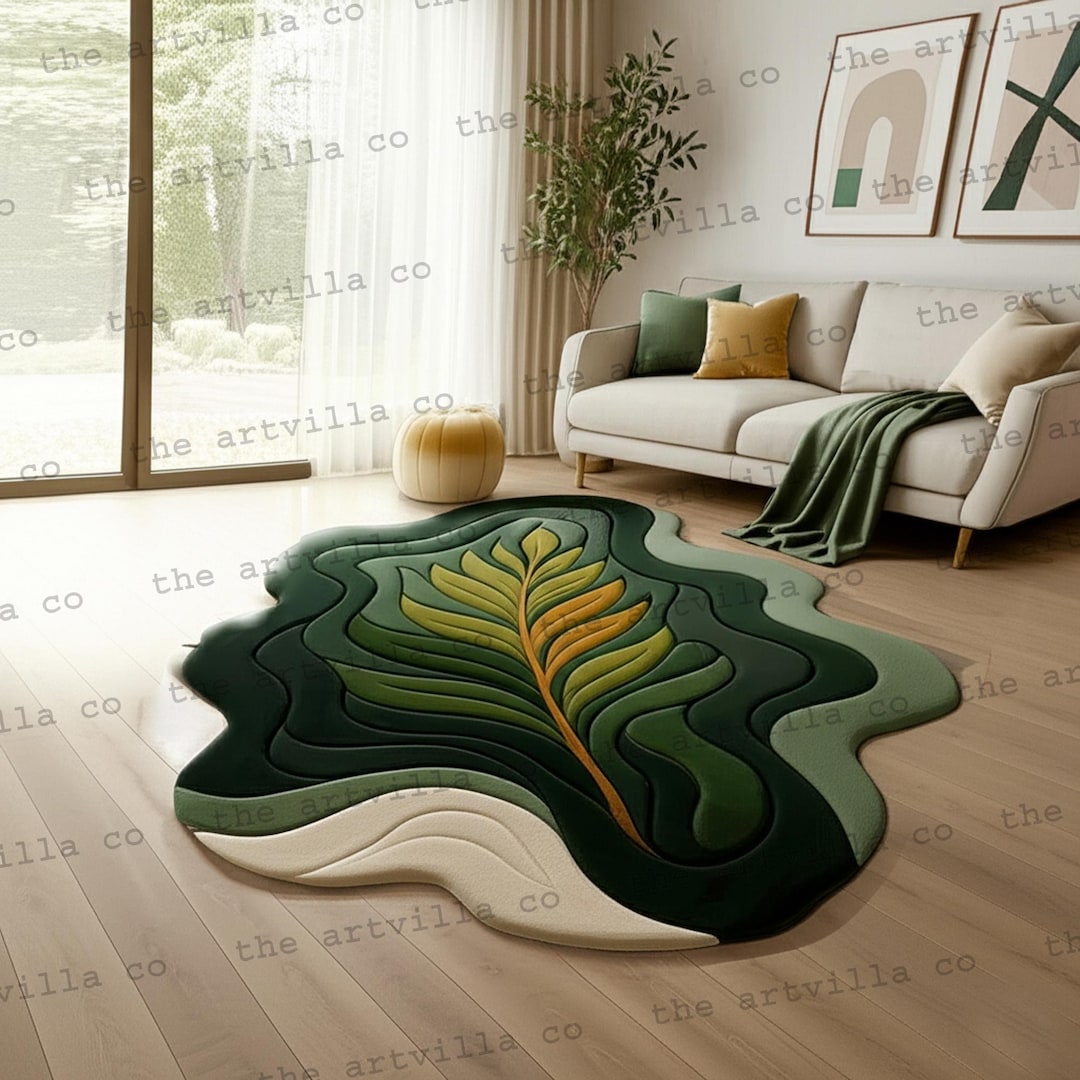Zen Rug Patterns Abstract Wool Tufted Rug: Irregular Zen Design - Etsy