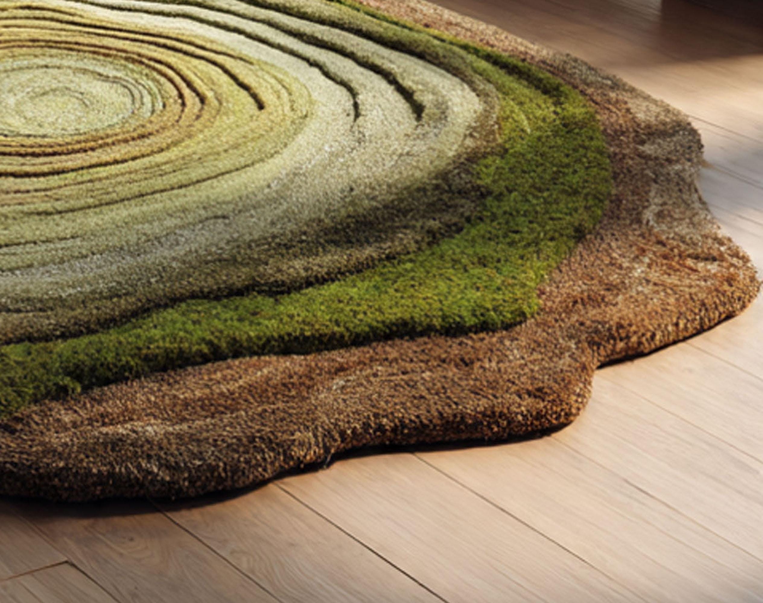 Green Moss Tufted Rug: Botanical Biophilic Home Decor - Etsy