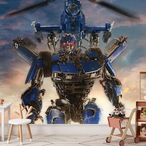 3D Transformer Wall Mural: Peel & Stick Kids Room Decor
