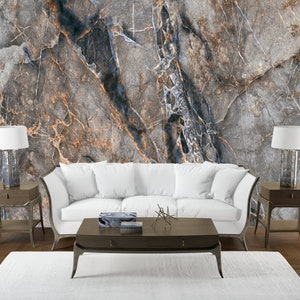 Natural Breccia Marble Texture Wallpaper / Peel And Stick / Nonwoven Wallpaper
