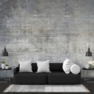 Nerz Grau Anthrazit Beton Tapete, Schälen und Stick Grau Betonoptik Wandbild, Selbstklebende Betonwandsticker