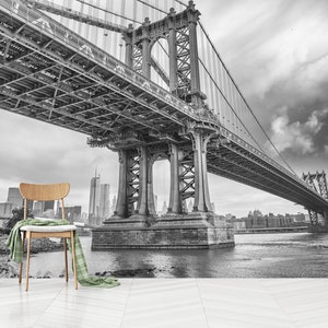 Manhattan Brücke New York Tapete zum Schälen und Aufkleben / Vliestapete