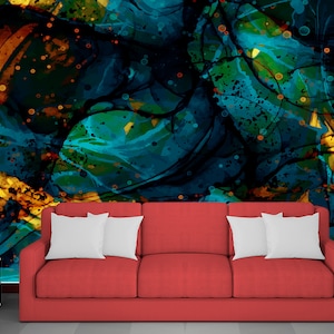 Ink Painting 3D Wallpaper, Indoor Wall Covering, Peel And Stick - Non Woven