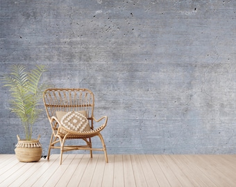Gray Concrete Texture Wall Mural: Peel and Stick Removable Wallpaper