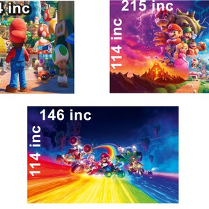 Super Mario Bros wallpaper Movie Toad, Peach, Kids Wallpaper / Peel And Stick / Nonwoven 94x111+215-146x114