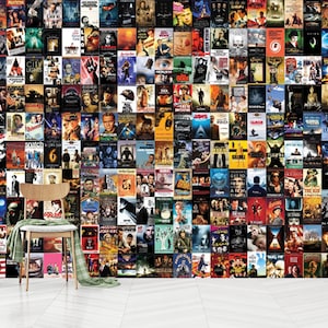 Poster di film Top250 Carta da parati con stampa digitale, carta da parati tradizionale, poster di film staccabili e attaccabili, collage di film in tessuto non tessuto