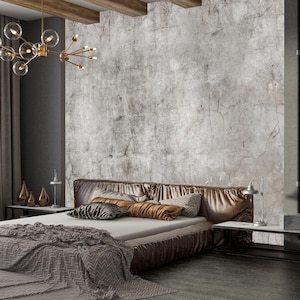 Grey Concrete Texture- Peel and Stick- Concrete Wallpaper-  Grey Copper Modern Look- Removable Wallpaper
