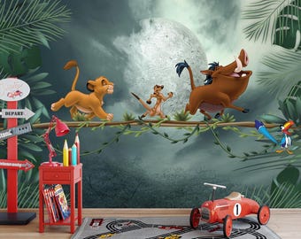 Nickelodeon Lion King Removable Wall Decals – 48 Pieces, Simba Pumbaa Timon, Vinyl, Kids Room Decor