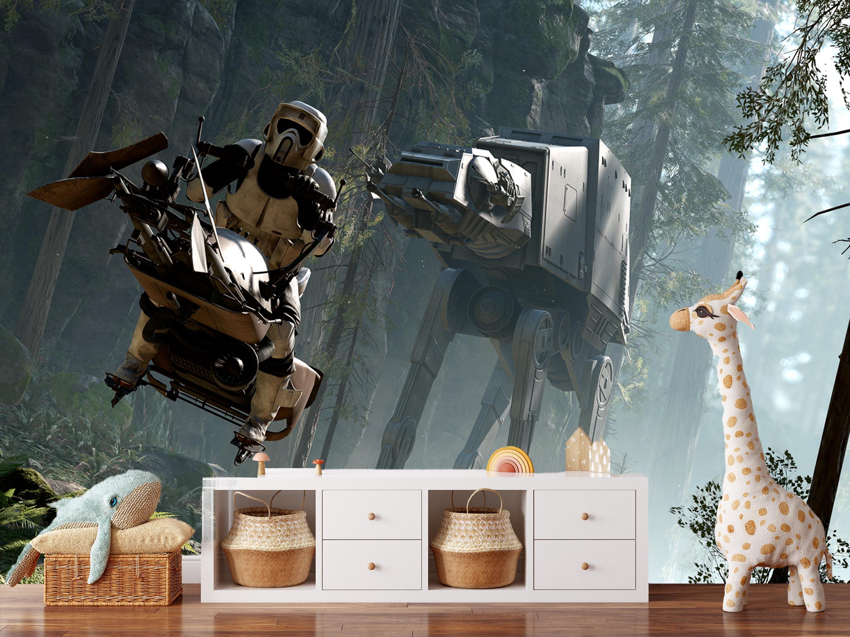 スター・ウォーズ エンドア・スピーダーの壁画 | SF | 貼ってはがせる