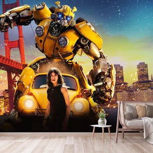 Transformers Peel and Stick Wallpaper Kids Room Superhero Mural