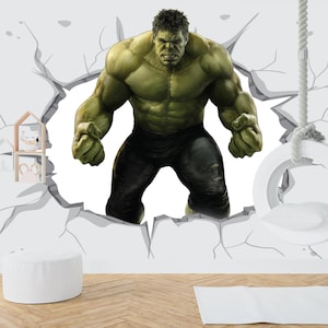 Hulk Wall Decal: Superhero Wall Mural, Peel and Stick Wallpaper