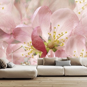 Beautiful Pink Apple Blossom Peel and Stick Self Self Adhesive Wall Mural