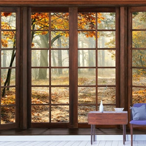 Autumn Landscape Wallpaper Peel and Stick - Non Woven Wall Cladding