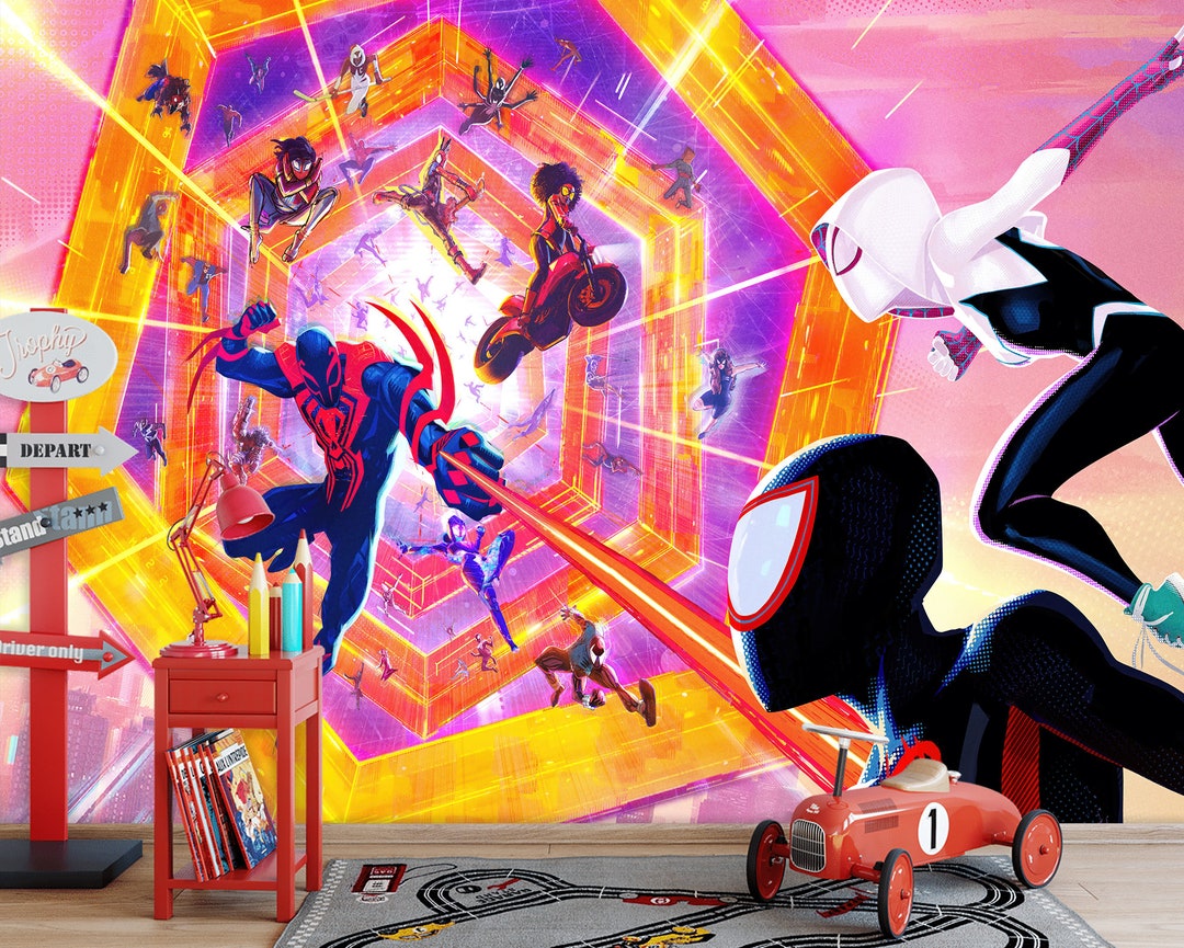 Spiderman Wallpaper: Spider Verse Peel and Stick Wall Mural