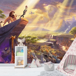 Lion King Family Wallpaper: Jungle Animals Kids Wall Mural