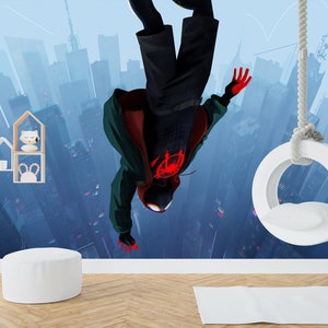 Spider Verse Movie Animation Wallpaper Spiderman Wallpaper Boys Game Room, Spiderman Wall Mural