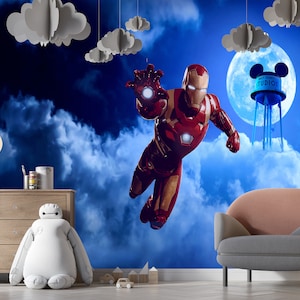 Iron Man Superhero Wall Decal Sticker Mural Poster Print Art Home Office Decor