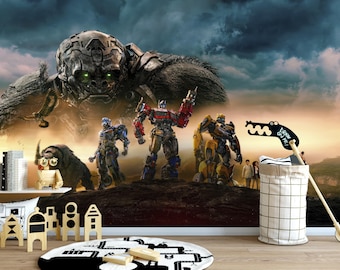 Mural de Transformers: Papel pintado infantil autoadhesivo