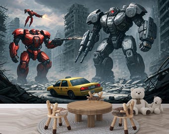Mural de pared autoadhesivo de Transformers Bumblebee