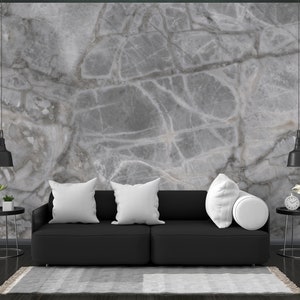 Grey Concrete Wall Mural Wallpaper Grunge Cement Background Peel and Stick Loft Wall Decoration Traditional Wall Paper for Home Office Decor