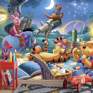 Winnie the Pooh and Friends Wallpaper Mural: Nursery Decor