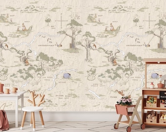 Classic Winnie the Pooh Wallpaper Pooh Eeyore Vintage Peel and Stick