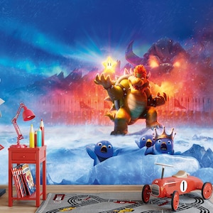 Die Super Mario Bros Dragon Wallpaper, Kinder Tapete / Abziehen und Aufkleben / Vlies