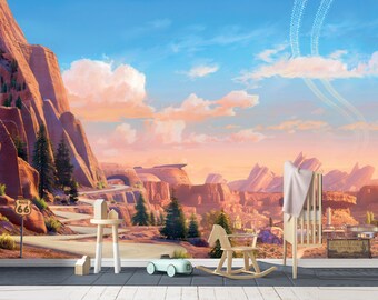 Cars Paintings on Walls Cars Walls Kids Room Print for Boys Custom Wallpapers