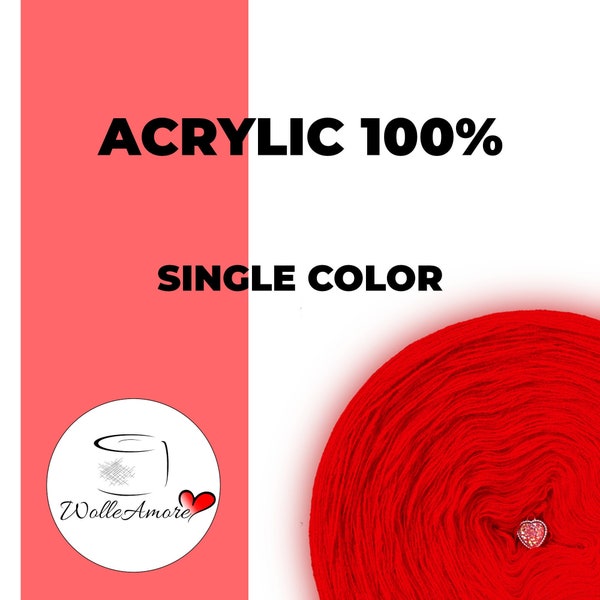Custom Yarn cake - Single color - 100% acrylic, 3ply - Crochet, Knitting - WolleAmore