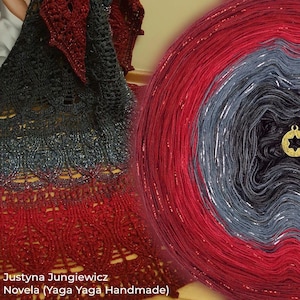 Farbverlauf-Ombré-Garnknäuel – NOVA13 Cepheus – 50/50 Baumwolle/Acryl + Lurex, 3+1-fädig – Häkeln, Stricken – WolleAmore