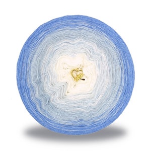 Gradient ombre yarn cake - OMC35 Teardrop - 50/50 bamboo/cotton, 4 or 6 ply - Crochet, Knitting - WolleAmore