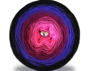Gradient ombre yarn cake - OMB21 Purple fantasy - 50/50 cotton/acrylic, 3 or 4ply - Crochet, Knitting - WolleAmore