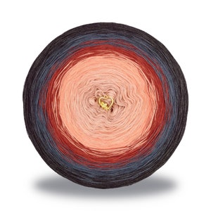 Gradient ombre yarn cake - OMB127 Pumpkin spice - 50/50 cotton/acrylic, 3 or 4ply - Crochet, Knitting - WolleAmore