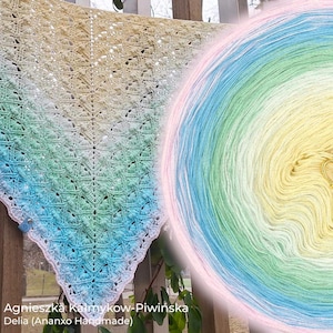 Gradient ombre yarn cake - OMG05 Ohana - 100% organic cotton, 3 or 4ply - Crochet, Knitting - WolleAmore