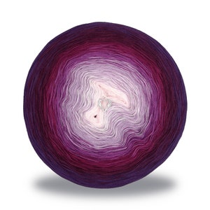 Gradient ombre yarn cake - MEN07 Sweet fig - 50/50 cotton/acrylic, 3 or 4ply - Crochet, Knitting - WolleAmore