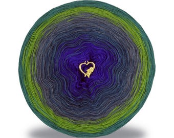 Gradient ombre yarn cake - OMB205 Sotia - 50/50 cotton/acrylic, 3 or 4ply - Crochet, Knitting - WolleAmore