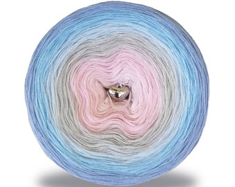 Gradient ombre garencake - OMB04 Pink Skies - 50/50 katoen/acryl, 3-draads of 4-draads - Haken, Breien - WolleAmore
