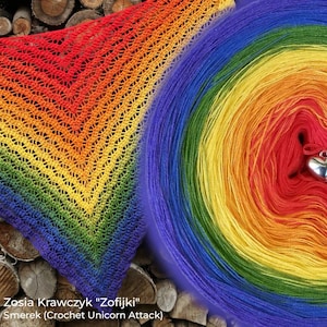 Gradient ombre yarn cake - OMB18 Weather map - 50/50 cotton/acrylic, 3 or 4ply - Crochet, Knitting - WolleAmore