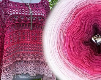 Gradient ombre yarn cake - OMB02 Flower power - 50/50 cotton/acrylic, 3ply or 4ply - Crochet, Knitting - WolleAmore