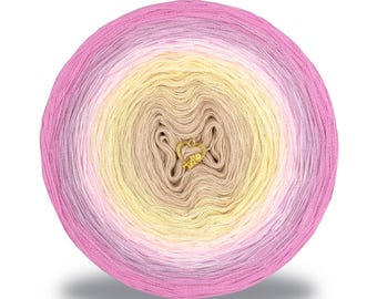 Gradient ombre yarn cake - OMG02 Powder Cloud - 100% organic cotton, 3 or 4ply - Crochet, Knitting - WolleAmore