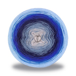 Gradient ombre yarn cake - OMB77 Weather front - 50/50 cotton/acrylic, 3 or 4ply - Crochet, Knitting - WolleAmore