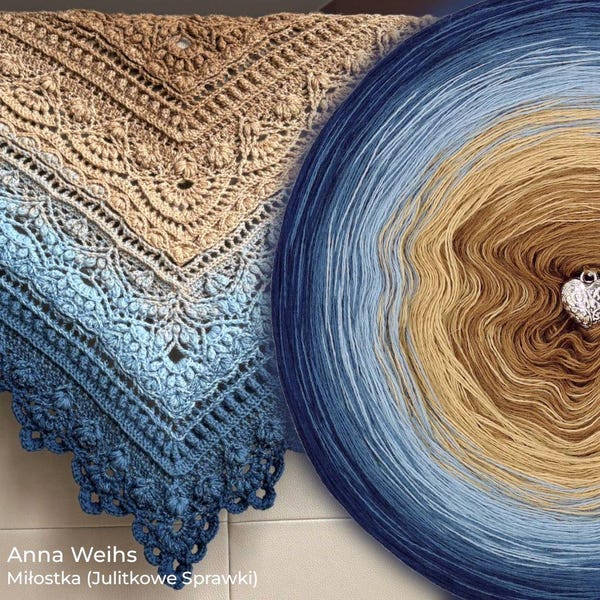 Gradient ombre yarn cake - OMD02 Heavenly honey - 50/50 merynos/acrylic, 3 or 4ply - Crochet, Knitting - WolleAmore