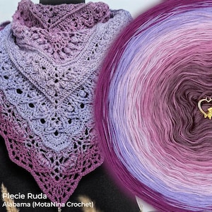 Gradient ombre yarn cake - OMB225 Heather Melancholy - 50/50 cotton/acrylic, 3 or 4ply - Crochet, Knitting - WolleAmore