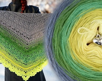 Gradient ombre yarn cake - OMB01 Spring - 50/50 cotton/acrylic, 3ply or 4ply - Crochet, Knitting - WolleAmore