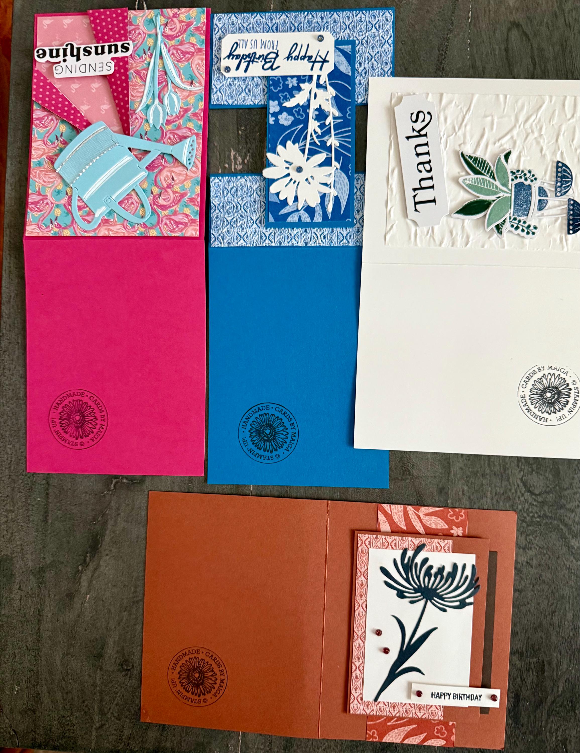 Handmade Birthday Thank You Card Set: Stampin' Up! Designs - Etsy