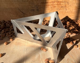 Cono de goteo para café: Cafetera plegable de acero inoxidable, equipo de camping con bolsa de transporte