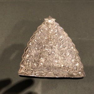 Vntg International Siver Co, Silver Plater Christmas Tree Catch All