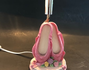 Lámpara de tocador con forma de zapatilla de ballet vintage de los años 70