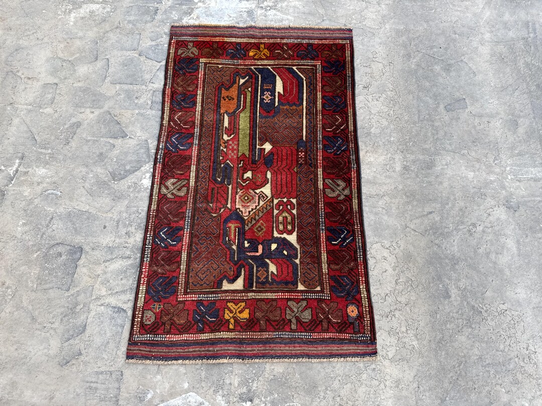 Turkish Rug Merchant 2.5x4.2 Unique Turkish Bardishta Wool Rug – Handmade Vintage Carpet for ...