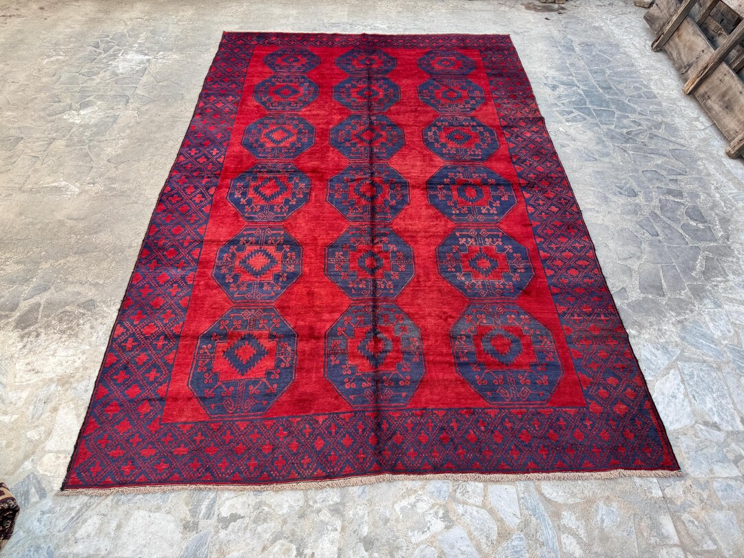 Turkish Rug Merchant 6.6x10.5 Turkish Wool Vintage Rug for Living Room, Bed Room & Kid's ...